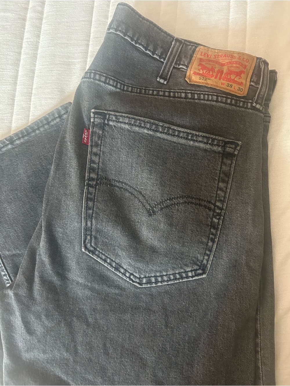 Levi's Men’s Washed Black Straight Jeans